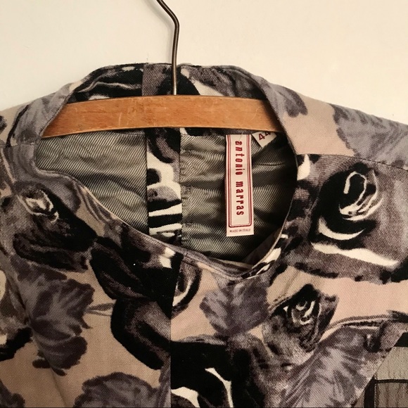 Antonio Marras Dark Floral Checkered Dress Sz 44 - Picture 3 of 15